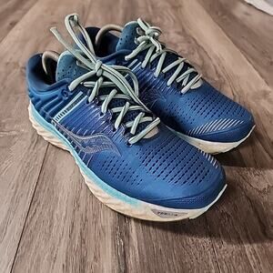 Saucony Women’s Triumph 17 S10546-25 Aqua Blue Running Shoes Lace Up Size 10
